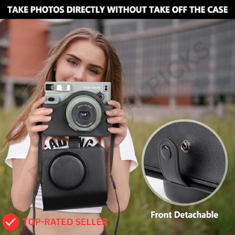 Pu Leather Camera Case Protective Hard Shell Adju… - image 6